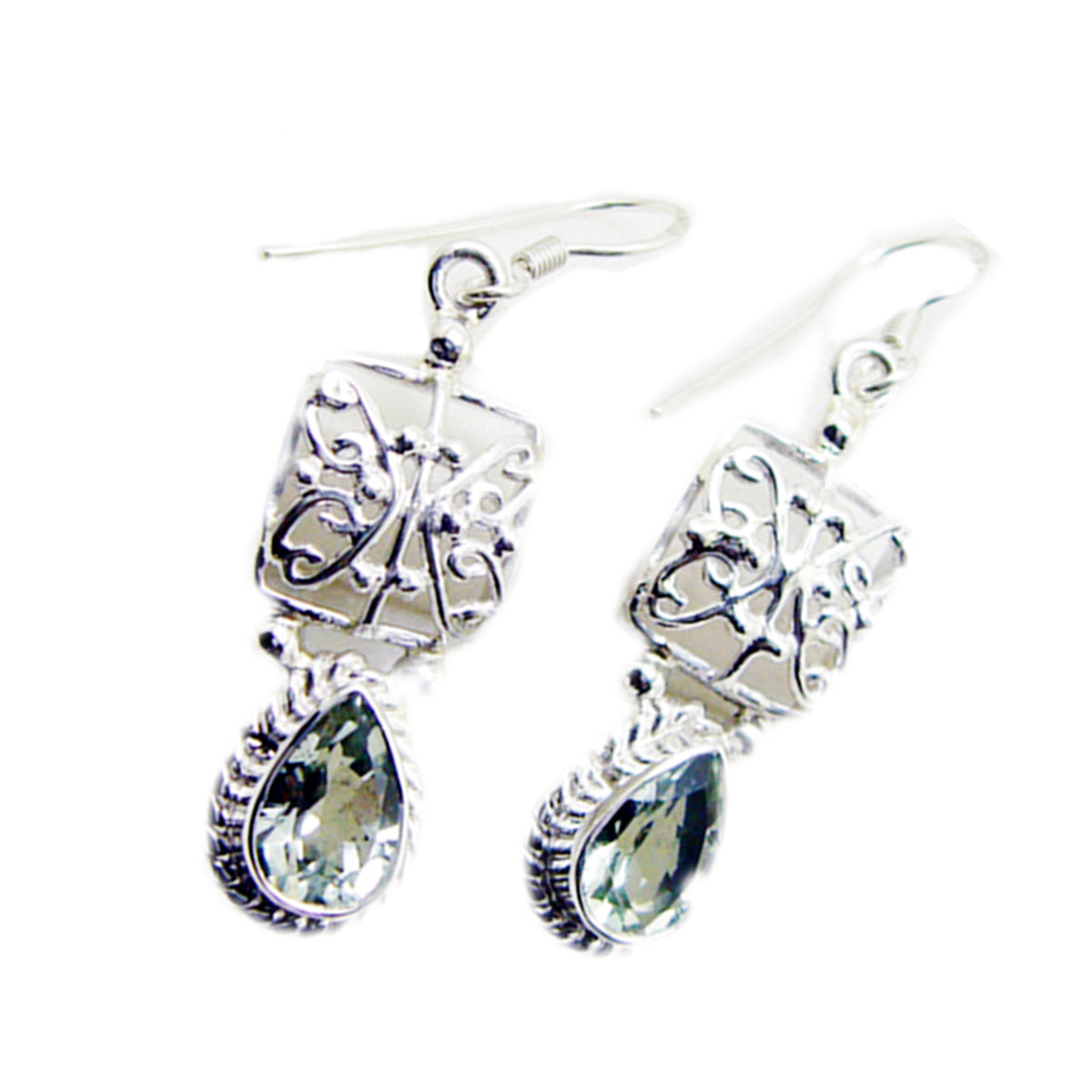 Victoria Purple Edgy Solitaire Dangle Earring
