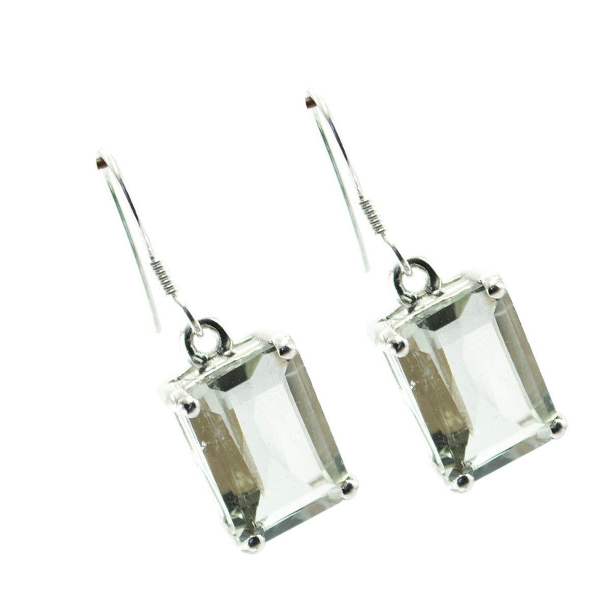 Ángeles Green Tiny Solitaire Dangle Earring