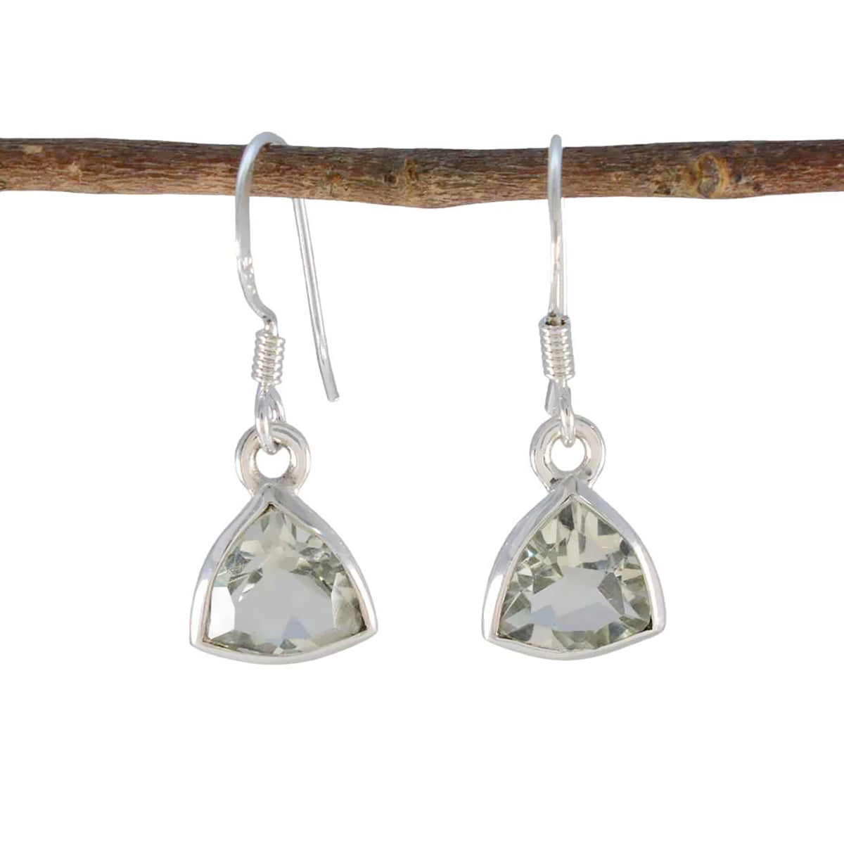 Antonia Green Elegant Solitaire Dangle Earring Green Amethyst Green Dangle
