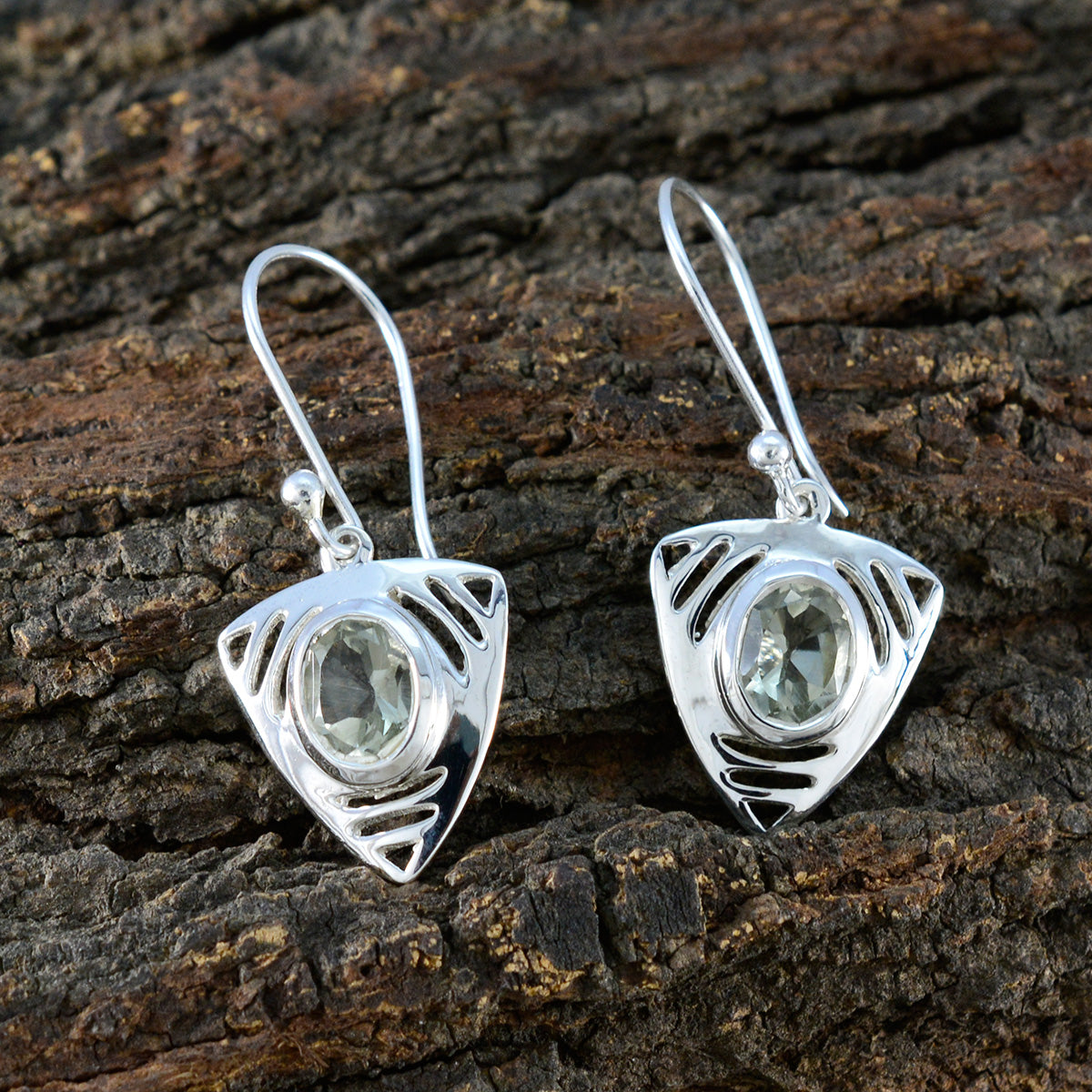 Camila Green Tiny Solitaire Dangle Earring