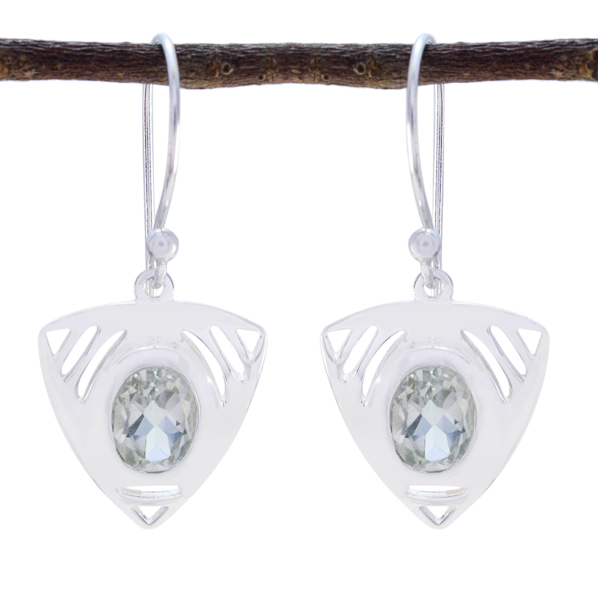Camila Green Tiny Solitaire Dangle Earring