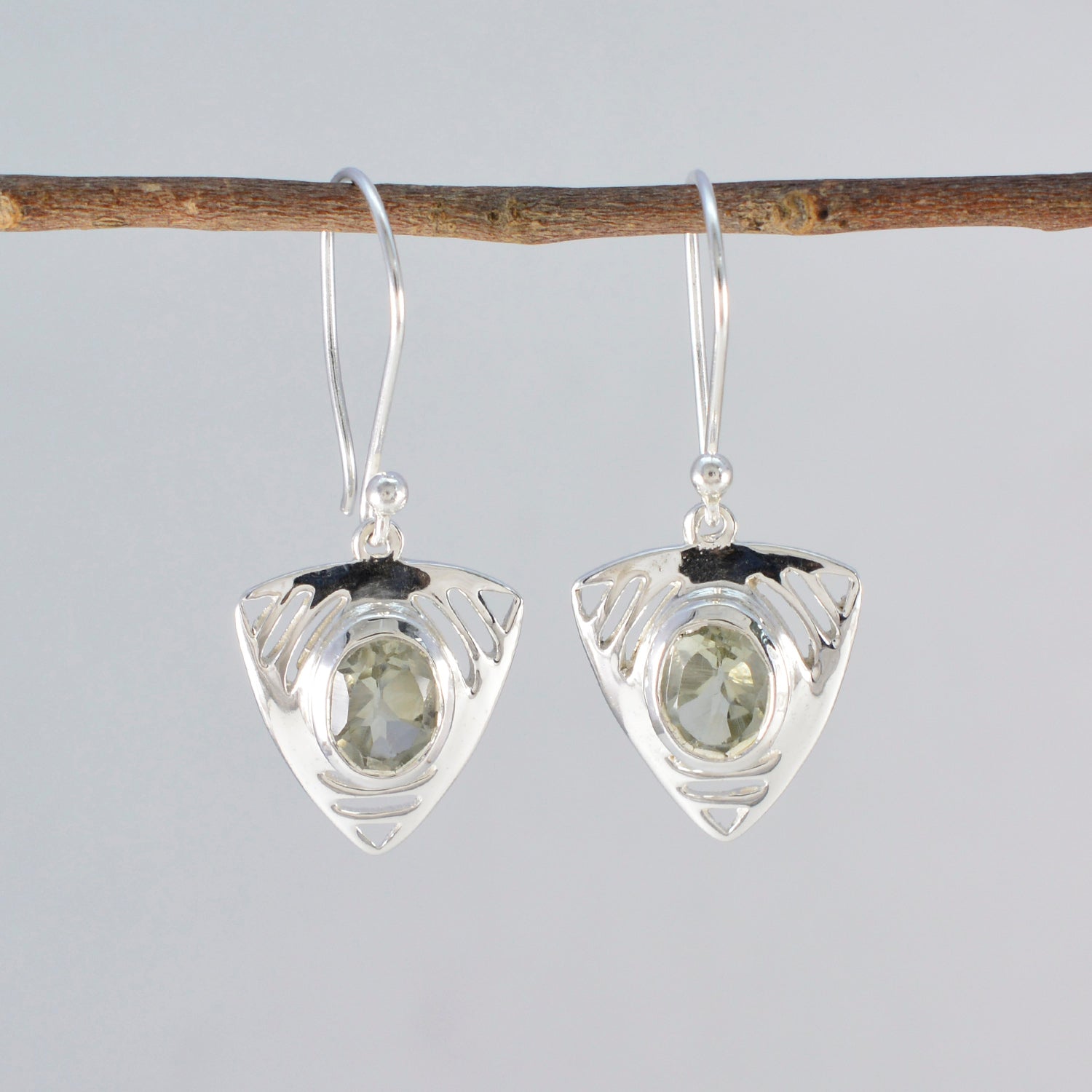 Camila Green Tiny Solitaire Dangle Earring