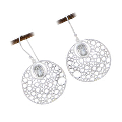 Carolina Green Edgy Solitaire Dangle Earring