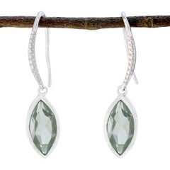 Dayana Green Delicate Solitaire Dangle Earring Green Amethyst Green Dangle