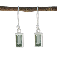 Lili Green Dainty Solitaire Dangle Earring Green Amethyst Green Dangle