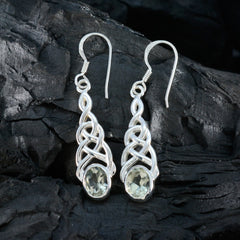 Fernanda Green Featherlight Solitaire Dangle Earring