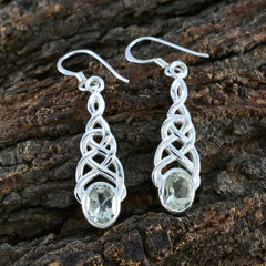 Fernanda Green Featherlight Solitaire Dangle Earring