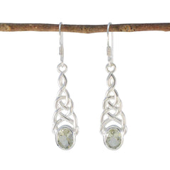 Fernanda Green Featherlight Solitaire Dangle Earring Green Amethyst Green Dangle
