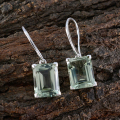Li Lee Green Edgy Solitaire Dangle Earring