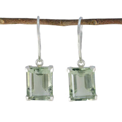 Li Lee Green Edgy Solitaire Dangle Earring