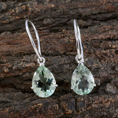 Gabriela Green Tiny Solitaire Dangle Earring