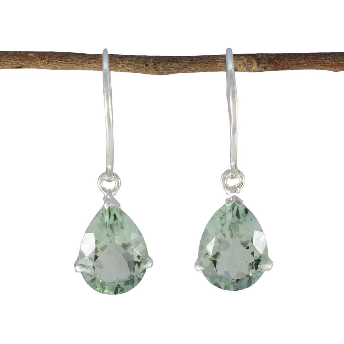 Gabriela Green Tiny Solitaire Dangle Earring