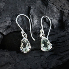 Nari Green Slim Solitaire Dangle Earring