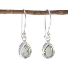 Ayaka Green Dainty Solitaire Dangle Earring Green Amethyst Green Dangle