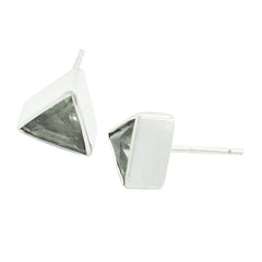 Joaquina Green Elegant Solitaire Stud Earring