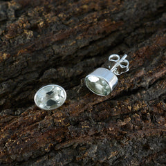 Aurora Green Delicate Solitaire Stud Earring