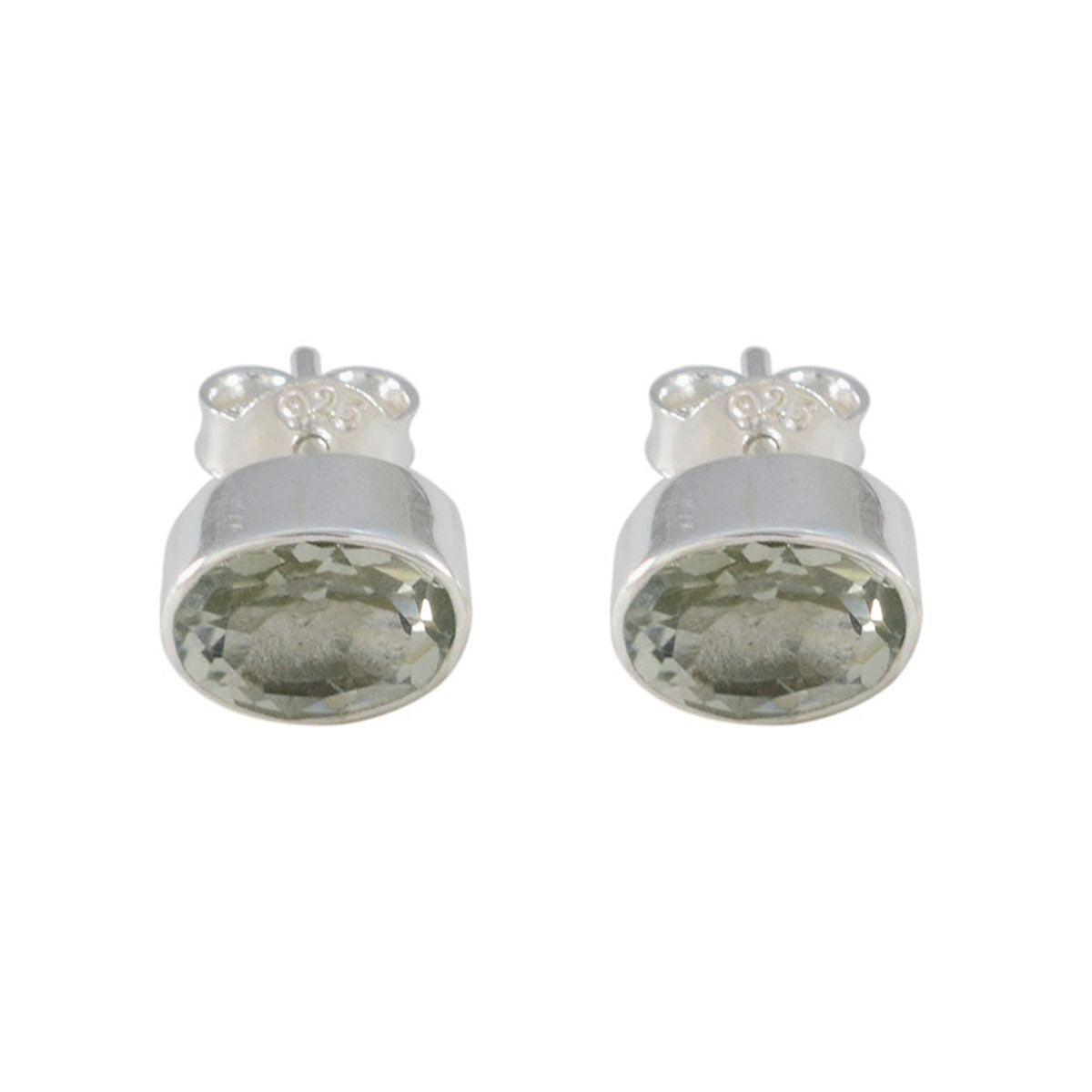 Aurora Green Delicate Solitaire Stud Earring Green Amethyst Green Stud