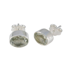Aurora Green Delicate Solitaire Stud Earring