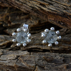 Florencia Purple Elegant Solitaire Stud Earring