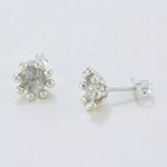 Florencia Purple Elegant Solitaire Stud Earring