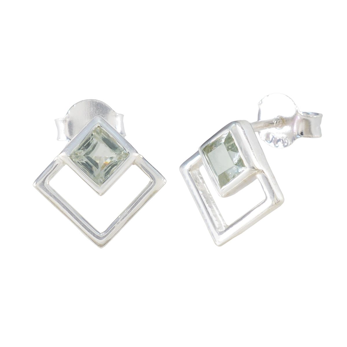 Alejandra Green Elegant Solitaire Stud Earring