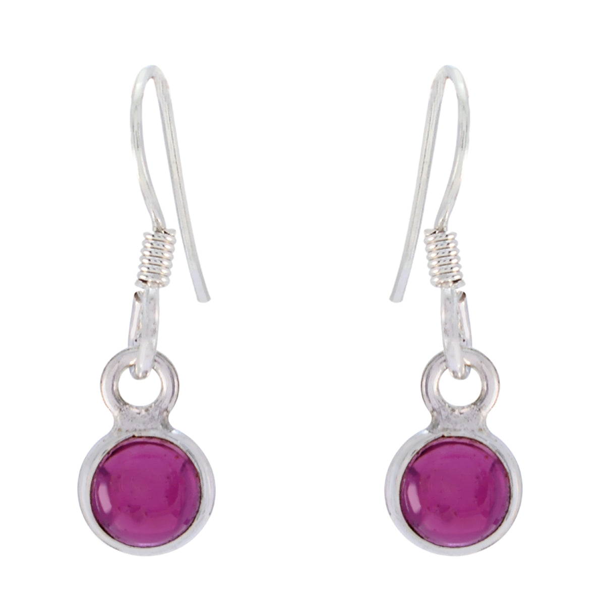 Milagros Red Minimalist multiple Dangle Earring Garnet Red Dangle
