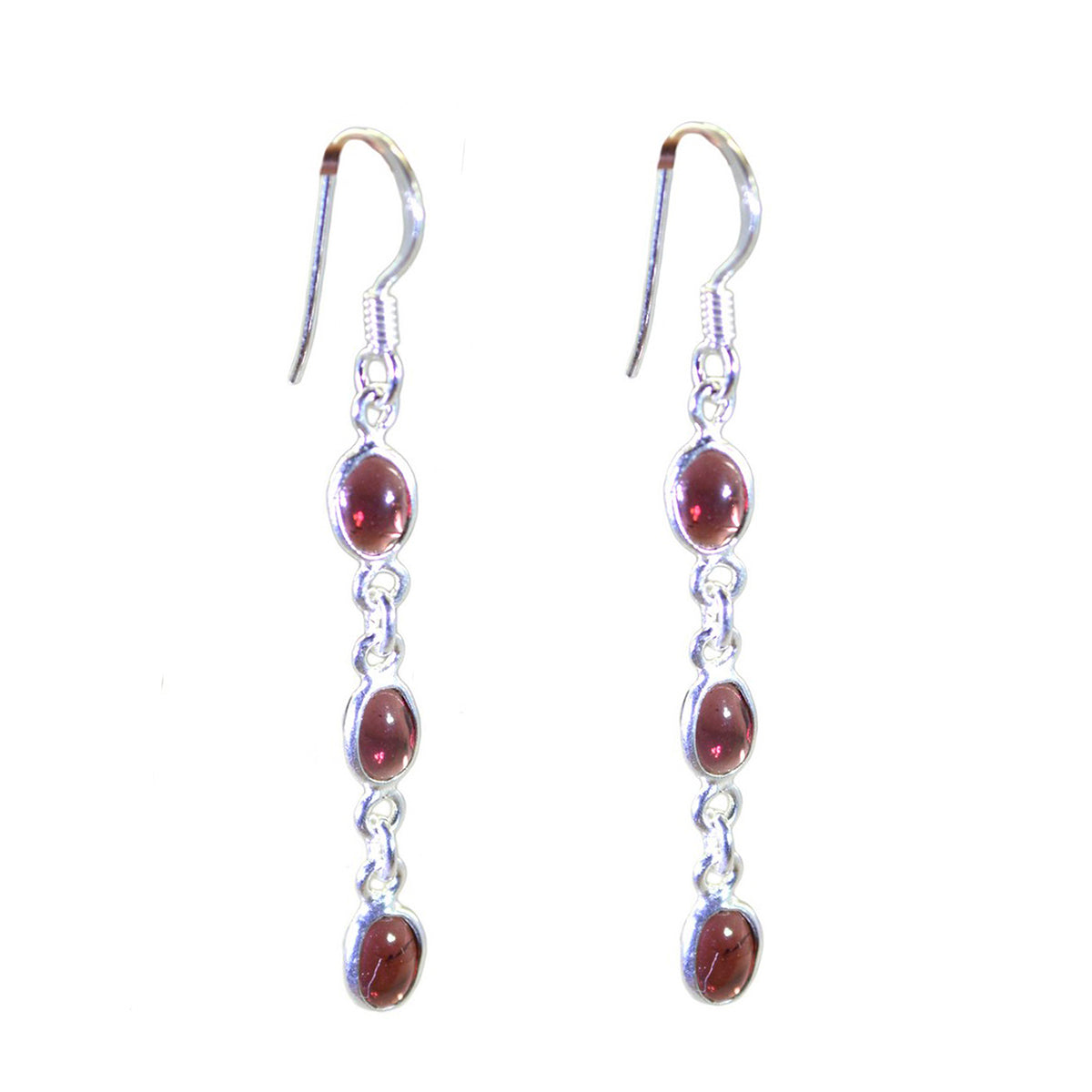 Noelia Red Elegant multiple Dangle Earring Garnet Red Dangle