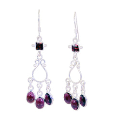 Patricia Red Dainty multiple Dangle Earring Garnet Red Dangle
