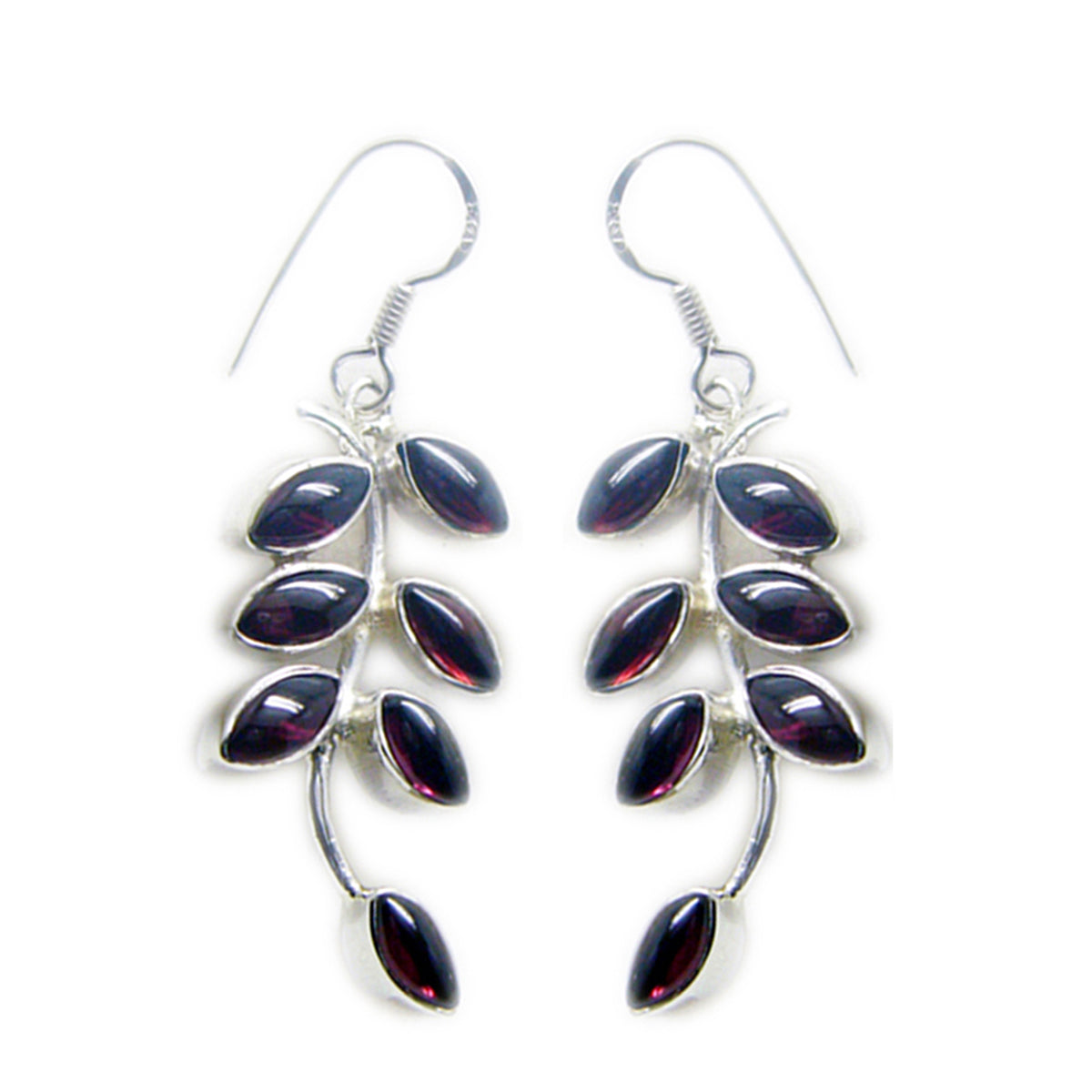 Pilar Red Classic multiple Dangle Earring Garnet Red Dangle
