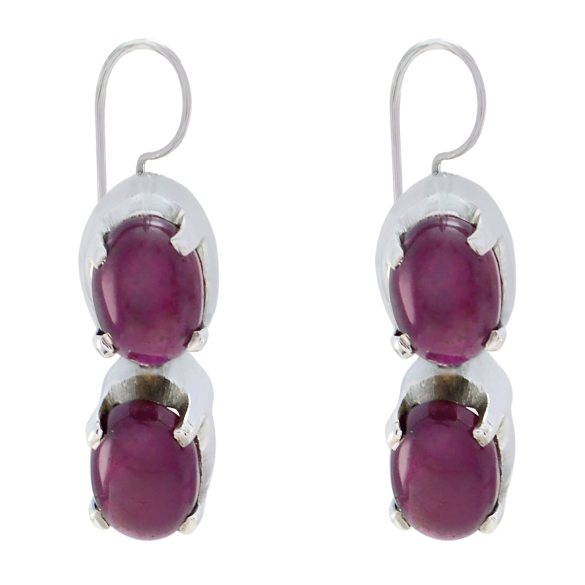 Renata Red Delicate multiple Dangle Earring Garnet Red Dangle