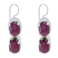 Renata Red Delicate multiple Dangle Earring Garnet Red Dangle