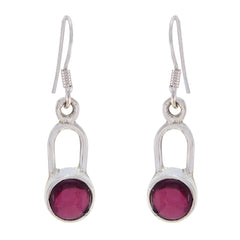 Aisha Red Dainty multiple Dangle Earring Garnet Red Dangle