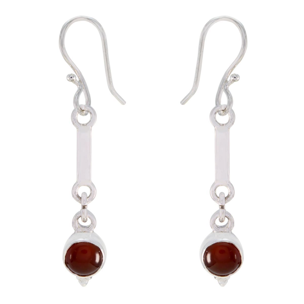 Alice Red Delicate multiple Dangle Earring Garnet Red Dangle