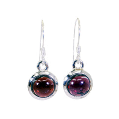 Sarah Red Delicate Solitaire Dangle Earring Garnet Red Dangle