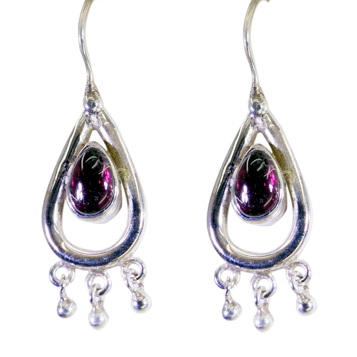 Amelia Red Classic Solitaire Dangle Earring