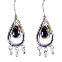 Amelia Red Classic Solitaire Dangle Earring