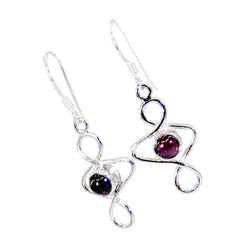 Hina Red Delicate Solitaire Dangle Earring