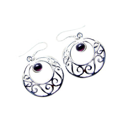 Anna Red Tiny Solitaire Dangle Earring