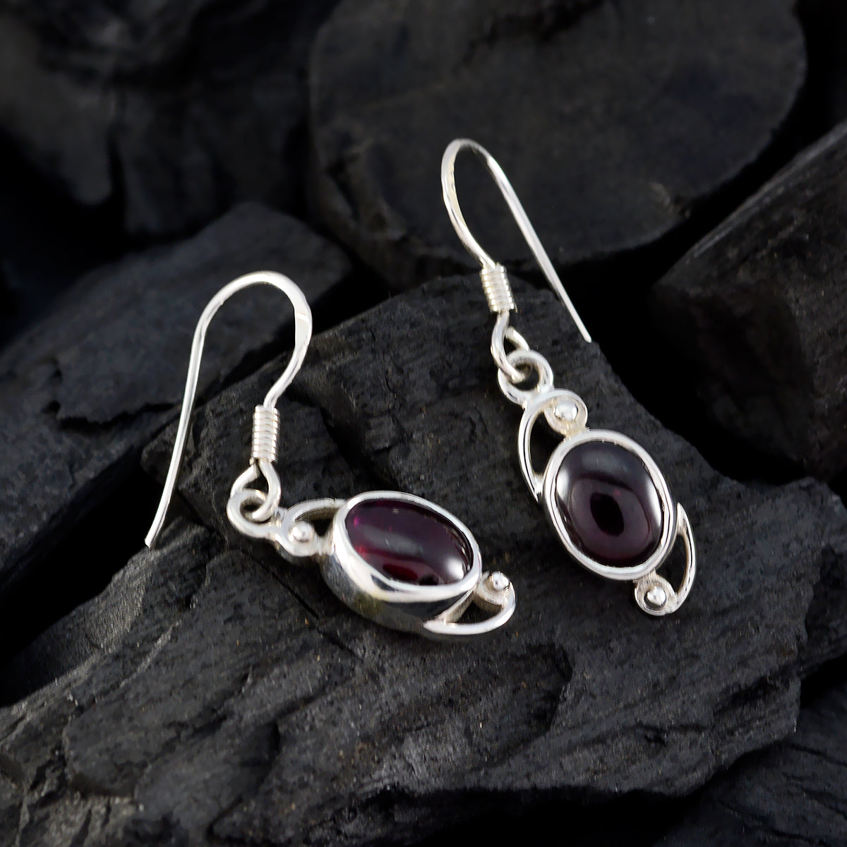 Aria Red Delicate Solitaire Dangle Earring