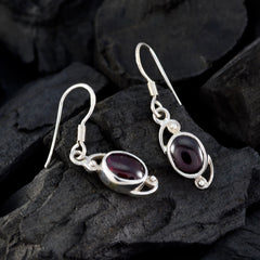 Aria Red Delicate Solitaire Dangle Earring