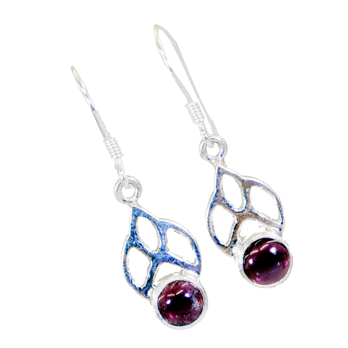 Aurora Red Delicate Solitaire Dangle Earring