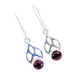 Aurora Red Delicate Solitaire Dangle Earring