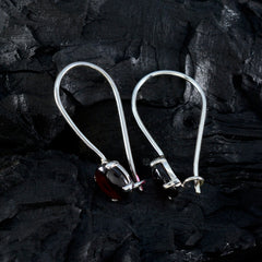 Pauline Red Delicate Solitaire Dangle Earring