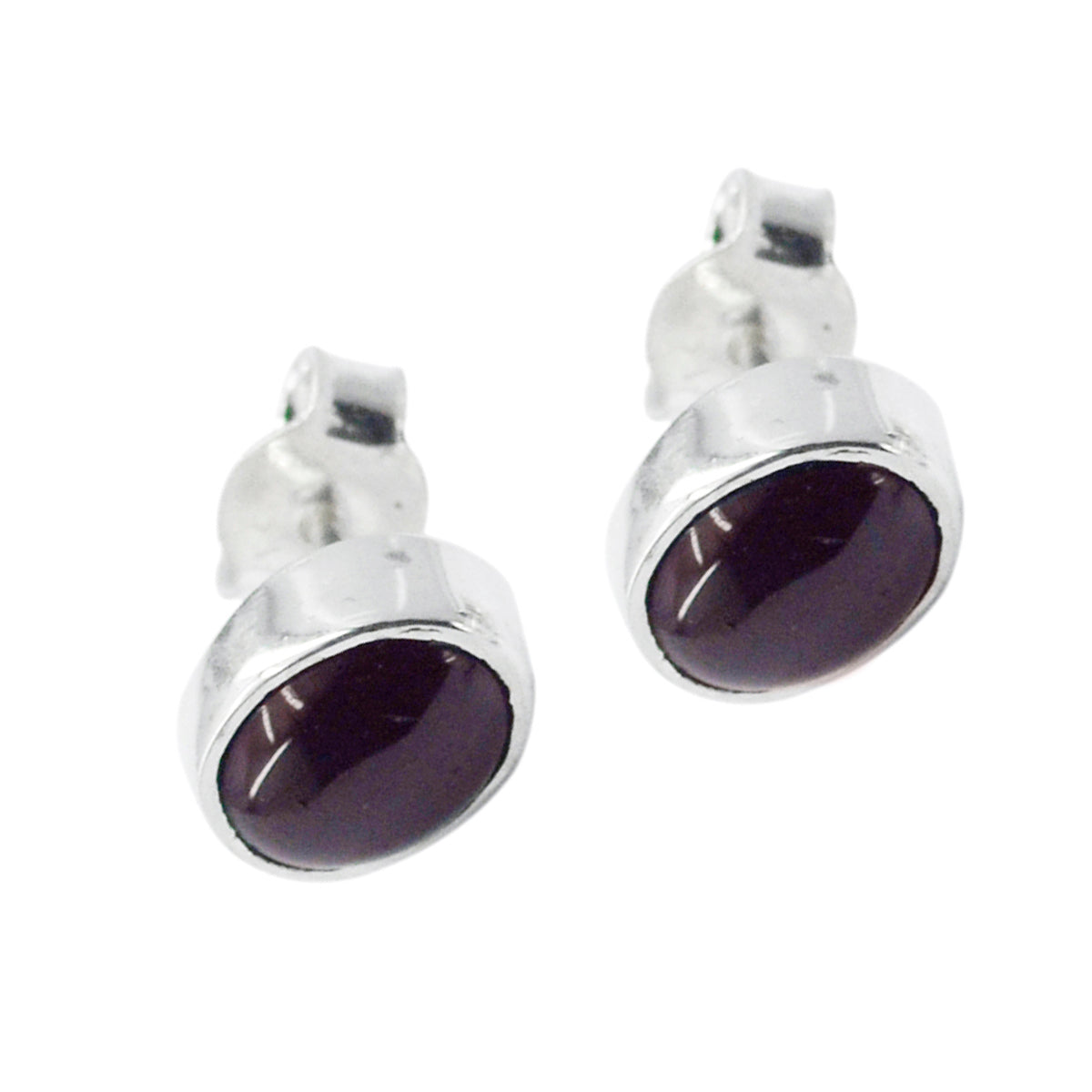 Ava Red Elegant Solitaire Stud Earring
