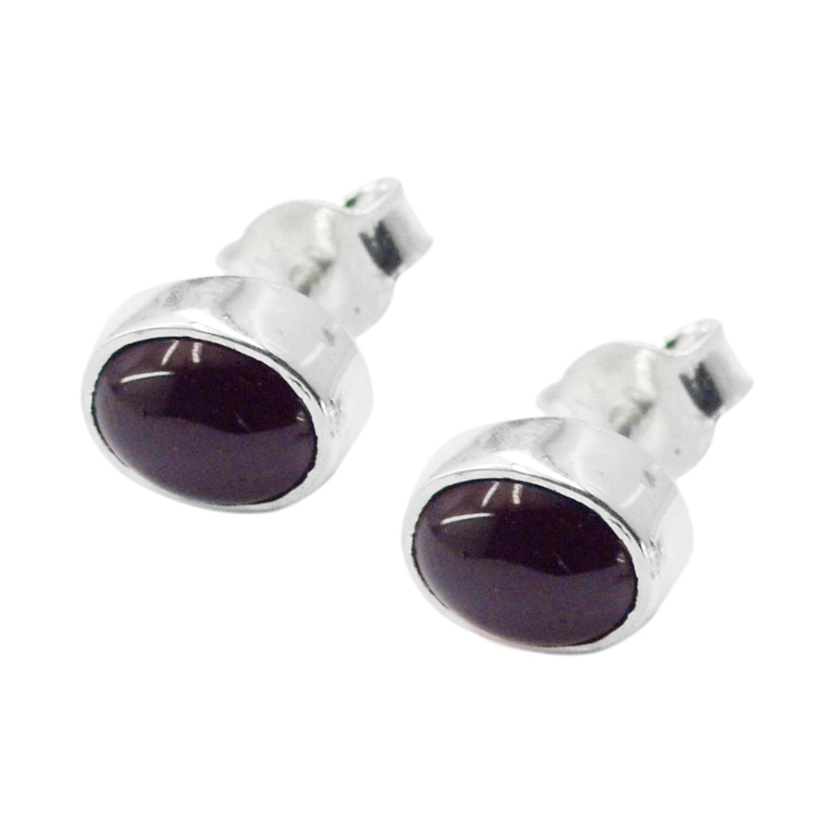 Ava Red Elegant Solitaire Stud Earring