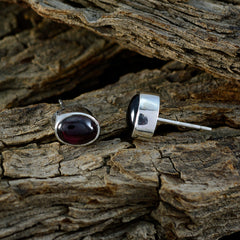 Carla Red Elegant Solitaire Stud Earring