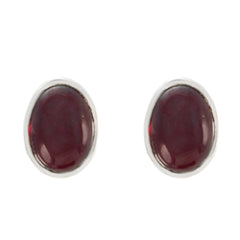 Carla Red Elegant Solitaire Stud Earring Garnet Red Stud