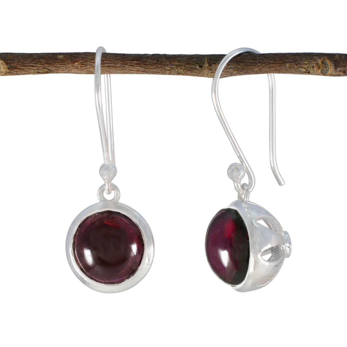 Ava Red Slim multiple Dangle Earring Garnet Red Dangle