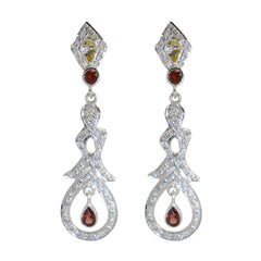 Saanvi Red Classic multiple Stud Earring Garnet Red Stud