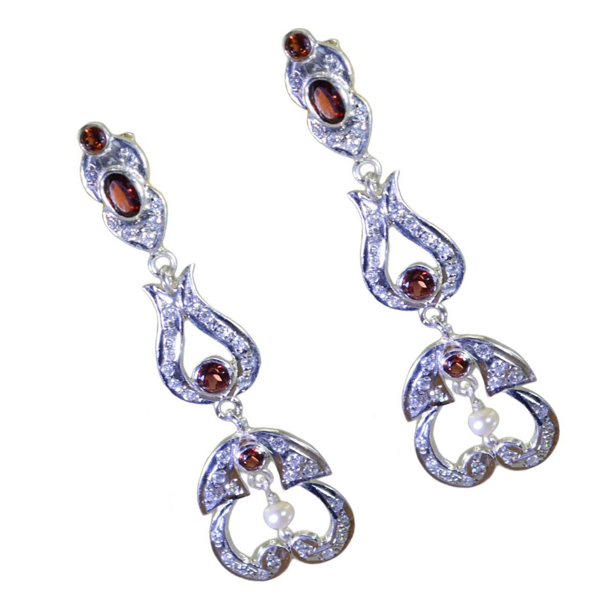 Putri Red Eye catching multiple Stud Earring